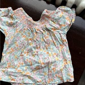 Minnow Floral Kids Top - Multicolor